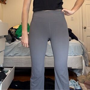Flared Gray Leggings